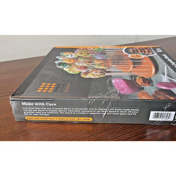 Cake Pop & Cupcake Stand Orange Sweet Creations Open Box Parts Sealed Party - Picture 3 of 4